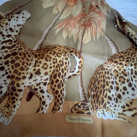 Salvatore Ferragamo Leopard Silk Scarf - Picture 7 of 14